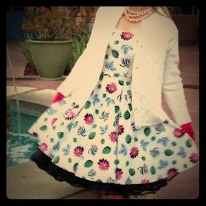 50s style floral dress